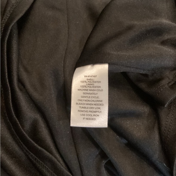 Draper James Tie Neck Flounce Shift chiffon long sleeve Mini Dress small Black - Picture 5 of 13